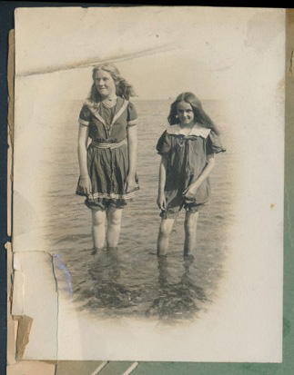 Girls in swimming costume