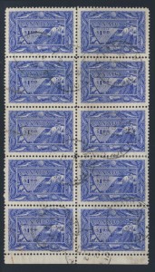 Canada #302 used block of ten with c.d.s.