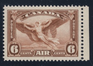 Canada Airmail with shilling stroke variety