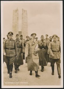 Lot 2854, postcards of Canadian War Memorial at Vimy Ridge, including 1940 visit by Hitler, realized $518