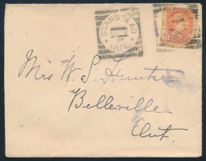 Lot 3247, Canada 1894 STANSTEAD QUE squared circle cover, realized $1380