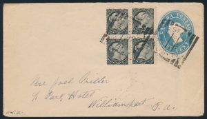 Lot 3526, BLEEKER ST. TORONTO Hammer I squared circles, two VF examples on covers sold for $402