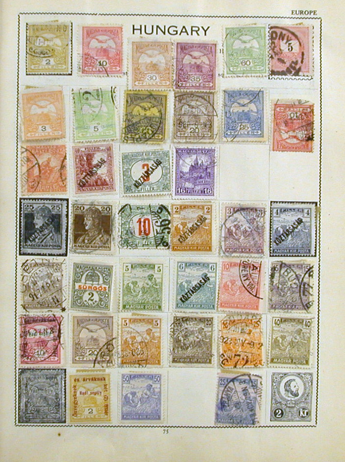 International Stamp Album Partially Full Global Postage Stamps