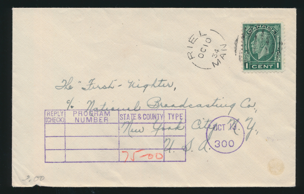Lot 489, Canada three cent Queen Victoria postal stationery envelope ...