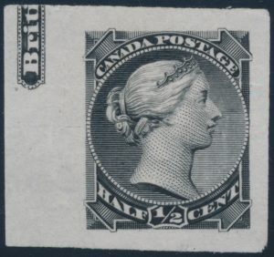 Lot 54, Canada 1882 half cent black Small Queen plate proof, sold for $546