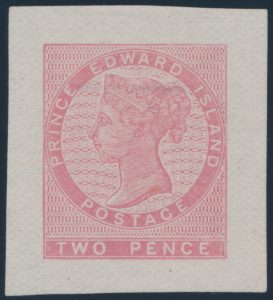 Lot 580, Prince Edward Island 1862 two pence Victoria die proof, VF