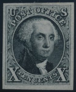 Lot 675, USA 1875 ten cent black Washington reproduction