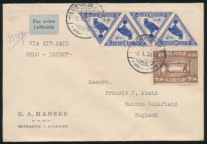 From Lot 1512, Group of 56 First Flight and Air Mail covers and cards from European Countries, sold for C$1,170