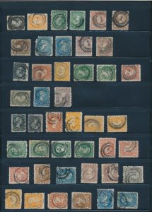 Lot 1339, Extensive collection of 2-ring numerals on Large Queen Stamps, sold for C$1,579