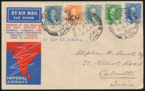 Lot 1618, Baghdad to Cairo covers, carried on to England and Ireland, sold for C$994