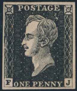 Lot 392, Great Britain 1850 one penny Prince Consort essay, surface printed