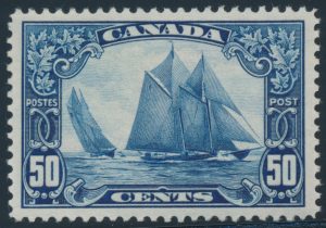 Lot 209, Canada fifty cent dark blue Bluenose, XF NH, sold for C$848