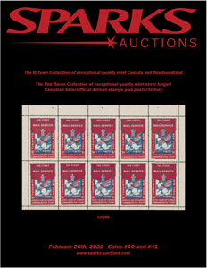 February 2022 Auction #40-41 Catalogue (Bytown Collection & Red Baron Collection)