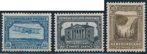 High values from Lot 349, Newfoundland 1928 Pictorial Issue mint XF 1c to 30c set, sold for C$877