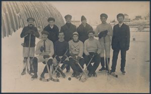 Lot 1471, "RagTag Group", one of two vintage Canadian Hockey Team real photo postcards