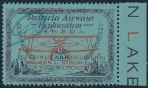 Lot 650, Canada 1926 50c Patricia Airways "style two" without overprint, VF NH sheet margin single
