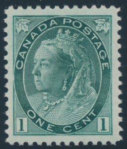 Lot 226, Canada 1898 one cent grey green Queen Victoria Numeral, XF NH, sold for C$292