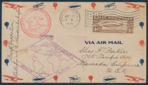 Lot 1256, United States 1930 Graf Zeppelin flown cover, Pan-America round trip flight