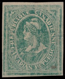 Lot 199, 1869-70 "Republique Canadienne / Canadian Republic" Louis Riel essay in green