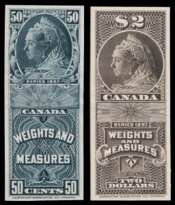 Lot 746, 1897 Federal Utilities revenue, set of seven different plate proofs