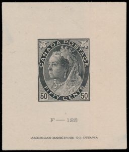 Lot 59, Canada fifty cent Queen Victoria Numeral die essay, sold for C$3,978