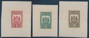 Lot 768, Group of seven different Ontario Stock Transfer die proofs, sold for C$2,340