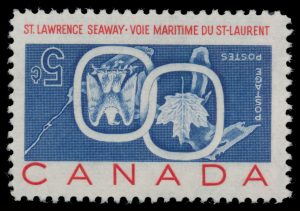 Lot 814, Canada 1959 five cent St. Lawrence Seaway with inverted centre, VF NH
