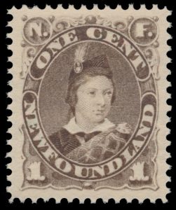 Lot 424, Newfoundland 1896 one cent brown Prince of Wales, XF NH