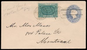 Lot 618, Canada 1898 ten cent blue green Special Delivery First Day Cover 
