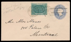 Lot 618, Canada 1898 ten cent blue green Special Delivery first day cover, sold for C$2,691