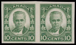 Lot 212, Canada 1931 ten cent dark green George-Etienne Cartier VF NH horizontal pair