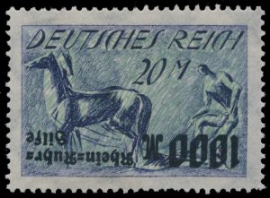 Lot 481, Germany 1923 20m with inverted 1000m surcharge