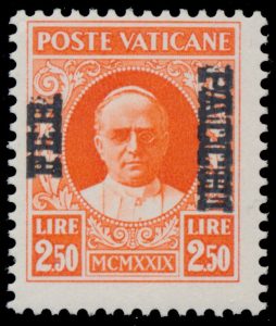 Lot 521, Vatican City 1931 2.50l red orange Parcel Stamp with double overprint, VF NH