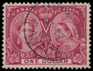 Lot 89, Canada 1897 one dollar lake Jubilee, XF with Kingston MAR.17.1900 c.d.s.