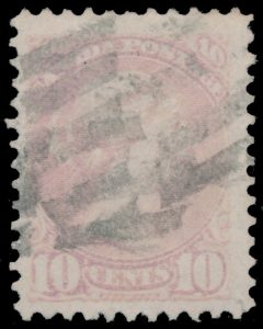 Lot 52, Canada 1874 ten cent pale milky rose lilac Small Queen, VF used