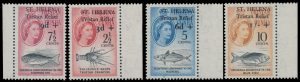 Lot 367, Saint Helena set of four Tristan Relief Fund surcharges, VF NH