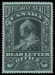 Lot 226, Canada 1902 Queen Victoria Officially Sealed on bluish paper, XF NH, sold for C$2,925