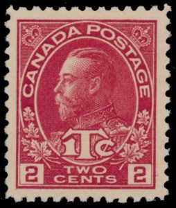 Lot 275, Canada 1916 2c + 1c carmine Admiral War Tax, XF NH