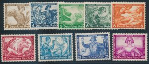 Lot 395, Germany 1933 Wagner Operas set of nine, F-VF o.g.