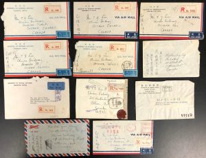 Lot 752, China 1945/49 group of mostly Pre-Revolutionary covers to the Chinese Embassy in Ottawa, sold for C$2,223