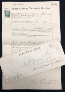 Lot 573, Newfoundland 1909 OHMS cover from Harbour Grace to Riverhead, sold for C$468