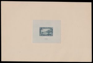 Lot 246, Canada 1929 twelve cent grey Québec Bridge die proof in colour of issue