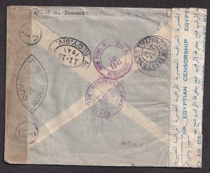 Lot 185, French Equatorial Africa 1941 Registered Airmail Cover Mayumba to New York, sold for C$351