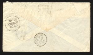Lot 302, India 1880 cover with manuscript cancel to London, sold for C$210