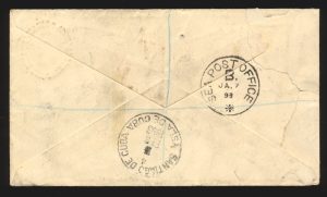 Lot 305, India 1893 postal stationery cover to Spanish West Indies, sold for C$321
