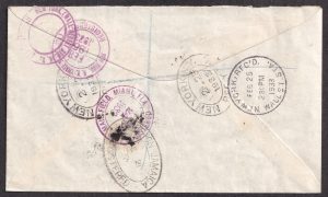 Lot 329, Jamaica 1933 Registered Special Delivery cover Montego Bay to New York, sold for C$210